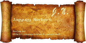 Jagyugy Norbert névjegykártya