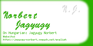 norbert jagyugy business card